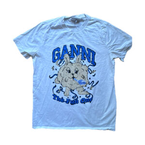 White Ganni Graphic T-Shirt